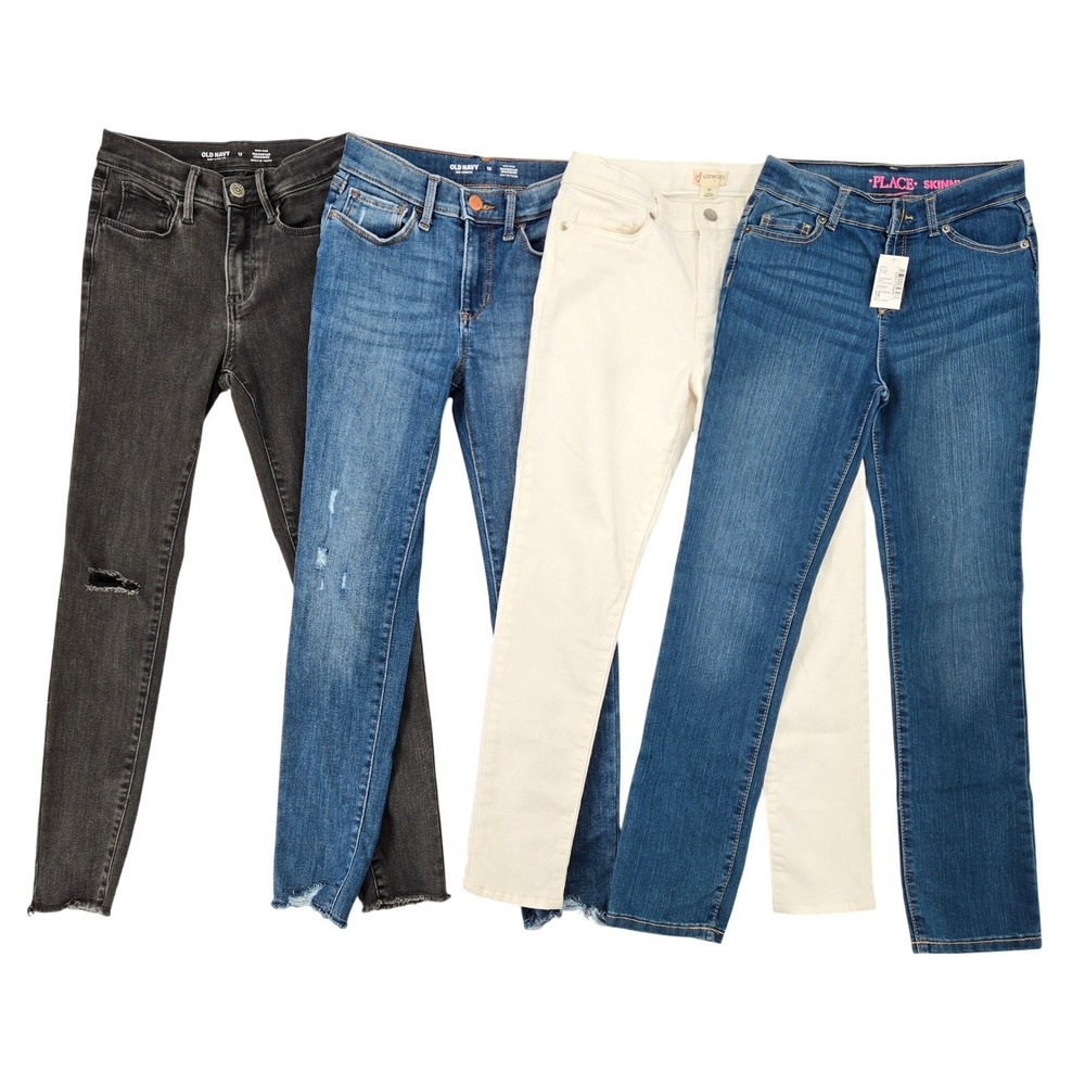 Old Navy, J.Crew, & Childrens Place Size 12 Girls (4 Pairs) Skinny Jeans Jegging